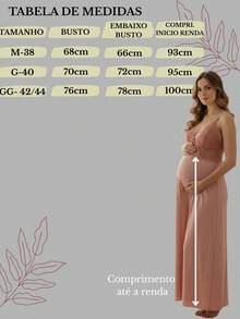 KIT 02 Camisolas Amamentação LONGA Luxo com Detalhe em Renda em Microfibra e Abertura em Click Longa. - Rosê/ Preto - Visão 9