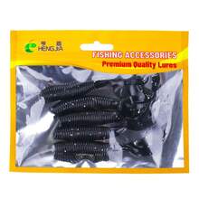 HENGJIA 10cm-7.7g Señuelo, 5 piezas Señuelo de gusano espiral de plástico blando realista, adecuado para pesca en arroyos, ríos de lubina, trucha, carpa, brema - Multicolor - Ver 16