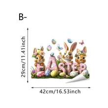 1/3 Sets Spring Easter Cute Rabbit Window Stickers, Reusable PVC Double-Sided Static Cling Window Decor Stickers, Suitable For Shop Windows, Classrooms, Living Rooms And Bedrooms - Easter Window Stickers - View 14