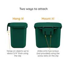 Hanging Wastebasket For Dog Poop In Gre1en (Holds 7-14 Bags) - Qty1DogPoopGre1en - View 6