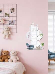 Cute Cartoon Frog Acrylic Mirror Wall Sticker - Removable Self-Adhesive Decor For Kids Room, Bedroom, Living Room - Multicolor - View 6