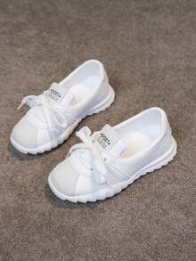 1 Paio di Sneaker Casual Unisex, Scarpe Casual Basse Morbide con Disegno Geometrico e Lacci, Disponibili in Bianco e Nero, Adatte per Escursioni all'Aperto, Uso Quotidiano e Feste in Casa, Scarpe per Bambini e Ragazzi, Suola Morbida in Gomma - Beige - Visualizzare 15