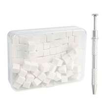 MyAoKuE-Up 100 支美甲海绵刷，附赠 1 个夹钳、1 支迷你方形指甲油刷、1 支亮片刷和专用美甲配件 - 彩色 - 查看 10