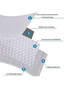 30pcs Thick Bubble Mailer Envelopes, White Small Bubble Envelopes, Bubble Mailer Envelopes, Polyethylene Mailing Bags 11*15cm-22*30cm - 11*15cm - View 6