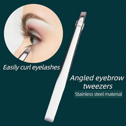 2 pièces Pinces à sourcils et cils épais, pince à épiler en acier inoxydable, outil d'épilation haute précision, convient pour la mise en forme des sourcils, l'épilation du visage, des jambes, des bras et des aisselles