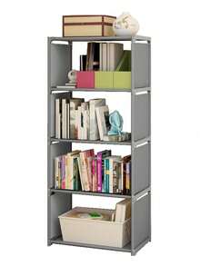 5-Tier Organizer Unit, Simple Assembly, Portable / Bookcases And Storage Furniture, 4-Cube Shelving Unit - Light Grey - View 1