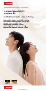 Lenovo EA175 Semi-in-ear Bluetooth Earbuds, 13mm Driver, 4-5H Playtime, Type-C Charging - 均碼 - 查看 4