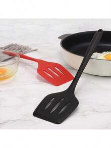 1个优质硅胶大号厨房铲，不粘防漏，超柔韧耐用，非常适合披萨、鱼类和大块食物，烹饪用具 - 彩色 - 查看 11