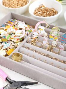 Easter DIY Keychain Making Kit, Includes Easter Eggs Rabbit Carrot Pendants, Keychain Clasp, Extension Chain, Jump Rings And Jewelry Pliers, Creative DIY Bag Charms & Jewelry Craft Kit Supplies, Easter Gifts - DIY Keychain Making Kit - View 5