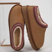Shoes For Women Fluffy Faux Fur Lined Short Casual Platform Boots Solid Winter Outdoor - Z1230 Brown - View 4