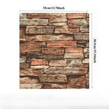 Bộ 12/20 miếng dán tường màu trắng, gạch men 3D bằng xốp mềm tự dính, chống thấm nước và chống nấm mốc, thích hợp trang trí phòng ngủ, nhà cửa, phòng khách, phòng tắm, nhà bếp. Miếng dán tường giả gạch bằng xốp tự dính, chống thấm nước và chống ẩm, lý tưởng để trang trí phòng ngủ, nhà cửa, phòng khách, phòng tắm hoặc nhà bếp. - Gạch đỏ cổ điển - Xem 3