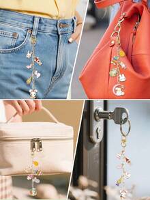 Easter DIY Keychain Making Kit, Includes Easter Eggs Rabbit Carrot Pendants, Keychain Clasp, Extension Chain, Jump Rings And Jewelry Pliers, Creative DIY Bag Charms & Jewelry Craft Kit Supplies, Easter Gifts - DIY Keychain Making Kit - View 7