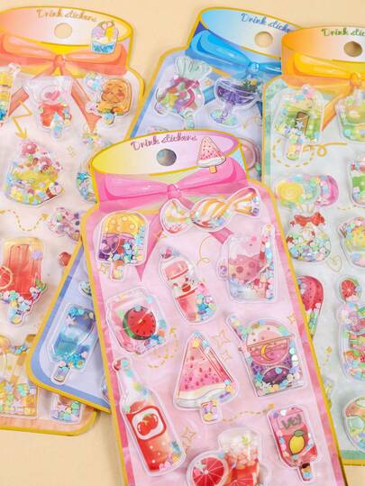 These Adorable 3D Cartoon Ice Cream Pattern Stickers Are Suitable For Sticker Books, DIY Decorations, Phone Cases, Laptops, Desktops, Notebooks, Notepads, Mugs, And Various Other Uses.