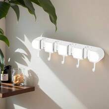 No Drill Self-Adhesive Wall Mounted Broom Mop Storage Rack, Multi-Function Kitchen Organizer - Multicolor - View 7