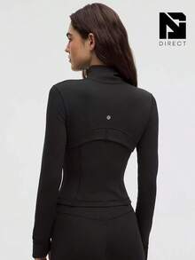 Lululemon Define Cropped Jacket Nulu Black-For Yoga Gym Running-Sweat-Wicking-Yoga-All Seasons Sport-Spring/Summer-Autumn/Winter-Back To School- Easter Gift - 黑色 - 查看 3