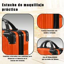 20in Carry-On Luggage Set With Makeup Case - Orange - View 10