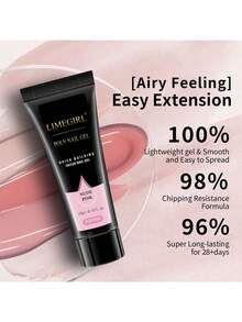 Limegirl Solid Color Nail Gel Kit, Includes Solid Color Nail Gel, Double-Ended Brush, Buffing Block, Nail Cleaning Tools, Crystal Cup And Ruler, Suitable For Beginners, Great For Practice Use. - 彩色 - 查看 3