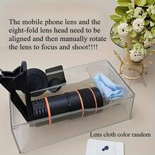 DFIO 8X Zoom Lens For Smartphone - Clip-On PVC Camera Lens With Special Effects For Phone Photography - Xem 2