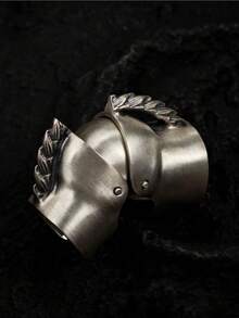 1pc Armored Ring, Flexible Knuckle Ring For Men, Punk Style Innovative Alloy Fashion Multilayer Connected Knuckle Ring - Multicolor - View 6
