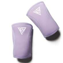 Rodilleras Neopreno Crossfit 7 mm Colores Levantamiento de Pesas Powerlifting Gym Compresion Apoyo Soporte de Rodillas (Azul, Large) - Lavanda - Ver 5