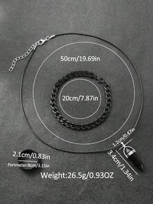 Calendar Quartz Wrist Watch Set, Fashionable 3-Eye Business Watch For Men - one-size - View 5