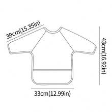 1PC Waterproof Bib,Feeding Bibs Apron For Infant Toddler,Large Pocket Eating Smock 6-36 Months - Multicolor - View 6