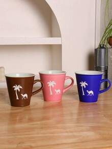 1pc 230ml Minimalist Coffee Cup, Afternoon Tea Cup, Couple Cup, Minimalist Ceramic Coffee Cup, Household Breakfast Milk Cup, Hanging Ear Coffee Cup, Ceramic Cup, Coffee Cup, Wine Glass, Latte Art Cup, Espresso Cup, Ceramic Cup, Kiln-Fired Glaze Ceramic Cup - Multicolor - View 9