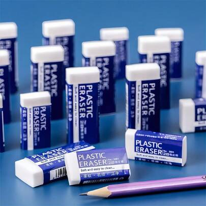 2B Pencil Eraser, School Exam PVC Eraser, Drawings, Stationery Set, Back To School And Study Supplies, Wiped Clean And Leave No Marks, Suitable For Offices, Schools And Other Occasions, Essential For Returning To School