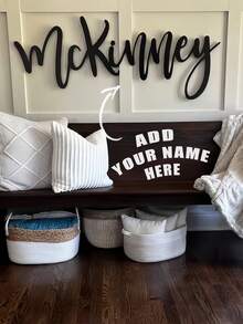 1pc Customized Acrylic Name Sign, Personalized Baby Name Photo Prop Decor, Multifunctional Wall-Mounted Children's Room Decoration, Nursery Decor, Customizable Name Plaque, Customized Baby Shower Party Decoration, Perfect Gift For Baby Boy Or Girl, Room Decor - Nhiều màu - Xem 2