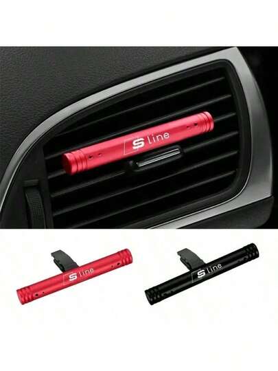 1PC Car Air Outlet Perfume Clip Vent Diffuser Lasting Stick For Audi Sline Badge RS S1 A3 Q5 B9 B7 C6 A4 B8 8P 8V B6 A5 A6 C7 S5