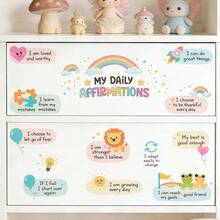 Removable Positive Quotes Wall Stickers With Rainbow Decals, Motivational Phrases For Kids Bedroom, Playroom, Nursery And Classroom - Inspirational Quotes for Children 1 - View 4