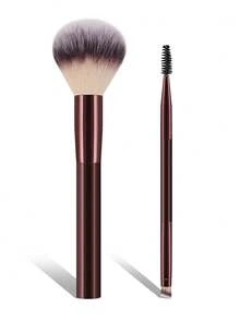 18PCS Makeup Tools Set Including:15PCS Makeup Brush Set+2PCS Makeup Sponges+1pc Circular Powder Puffs - Multicolor - View 13