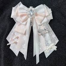 1pc New Cute Decorative Brooch Hairpin Bow, 10 Colors, Handmade Multilayer Holographic Satin Bow, DIY Finished Product, Suitable For Anime Fans, Otaku, Kpop Lightstick, Backpack, Bag Decoration, Cartoon, Anime, Game, Cosplay Costume - A - 查看 18