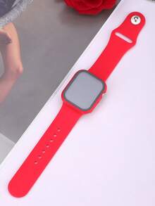 二合一运动硅胶表带和表壳套装，兼容 40mm、41mm、42mm、44mm、45mm、46mm 和 49mm 尺寸的 表带和表壳。柔软舒适的硅胶表带搭配铆钉表扣。防震防刮的硬质 PC 材料和钢化玻璃保护膜一体成型。兼容 Series Ultra/11/10/9/8/7/6/5/4/SE。男女通用智能手表表带和表壳套装。 - 紅色 - 查看 8