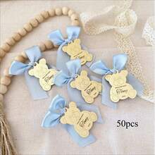 Teddy Bear Tag, Teddy Bear Acrylic Mirror Custom Tag, Personalized Gift Tags, Wedding Acrylic Name Tag, Baptism Name Tag, Name Tags For Favors,Multi-Functional, Ornamental,Reusable,Exquisite,Stylish,High-Quality,Colorful,Modern,Custom,Personalized,Unique,Ideal Gifts For Him,Ideal Gifts For Her,Boyfriend,Dad,Girlfriend,Mom,Family,Friends,Tea Room,Home,Garden,Office,For Anniversaries,For Valentine's Day,For Mother's Day,For Birthdays,For Father's Day,For Graduation,For Weddings,For Housewarming,Warm Ambience,Fall Decor - Gold - View 8