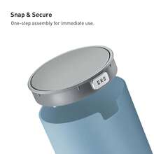 Mini Desk Trash Can With Swing-Top Lid 0.4 Gallon Small Table Round Wastebasket For Office, Home, Car (Blue) - Blue15Liters - View 9