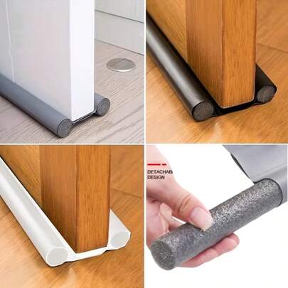 1pc 96cm/37.79in Self-Adhesive Door Bottom Draft Stopper, Door Sealing Soundproof Windproof Strip To Prevent Drafts