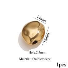 1pc Stainless Steel 18K Gold Plated Fashion Large Hole Rhombus Asymmetrical Spacer Bead, DIY Bracelet Necklace Jewelry Making Accessory - beads - View 15