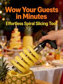 1 dụng cụ gọt và cắt dứa bằng thép không gỉ, dễ vệ sinh, thích hợp sử dụng trong kinh doanh, gia đình, khách sạn, nhà hàng, siêu thị và xe bán đồ ăn (kiểu ngẫu nhiên). (Sản phẩm này được làm bằng thép không gỉ, và trong quá trình vận chuyển, do sự va đập mạnh của người vận chuyển, sản phẩm có thể bị trầy xước nhẹ, nhưng những vết trầy xước này sẽ không ảnh hưởng đến việc sử dụng bình thường!) - Nhiều màu - Xem 6