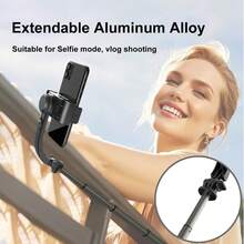 BSLIUFANG 360°拍摄手持稳定器，蓝牙自拍杆带铝合金三脚架，兼容及其他手机视频录制 - 均碼 - 查看 8