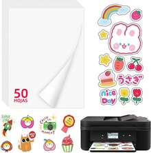 ¡RecomendadoVinilo Adhesivo Imprimible, 50 Hojas A4 Blanco Mate - Impermeable y Secado Rápido - Compatible con Impresoras de Inyección de Tinta y Láser - Superficie Autoadhesiva para Etiquetas y Calcomanías¡Top de Temporada - 1 - Ver 1