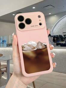 1pc Iced Coffee Drink Cold Brew Beverage Pattern Phone Case Fun Caffeine Aesthetic Style For Coffee Lover Birthday New Year Compatible With IPhone 17promax/17pro/17/17Air/16promax/16pro/16/15promax/15pro/15/14promax/14pro/14/13promax/13pro/13/12promax/12pro/12 - Cream Yellow(奶黃色) - 查看 6