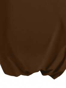 Kaos Lengan Pendek Kasual Leher Bulat dengan Cetakan Huruf Senyum untuk Remaja Perempuan, Lembut dan Nyaman, Cocok untuk Musim Semi/Panas - Coklat - View 6