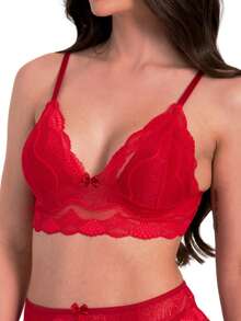 Sexy Lace Lingerie With Adjustable Leg Warmers Costume With Garter Belt Erotic Lingerie Lace - 紅色 - 查看 10