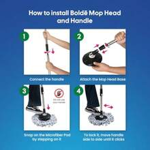 Thunder Mop Spin System -Double-Sided- 2 Compact Stackable 6L Buckets Microfiber Head Stainless Steel Wringer Antifungal Quick-Dry Cleaning Soap Dispenser 3 Free Refills Lime/Forest Green - 青檸綠/森林綠 - 查看 6