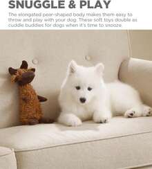 Outward Hound Scruffles Moose Plush Squeaky Dog Toy, Large - Màu E - Xem 3