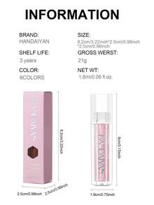 HANDAIYAN Hexagon Pearl Gloss Lip Gloss, Moisturizing Mirror Finish, Long-Lasting Shine, Suitable For Daily, Party, Beach, Camping & Travel, Portable And Easy To Use, Also Suitable For Solo Gatherings, Christmas Celebrations And Various Festivals. An Ideal Gift For Special Occasions. - Nhiều màu - Xem 8