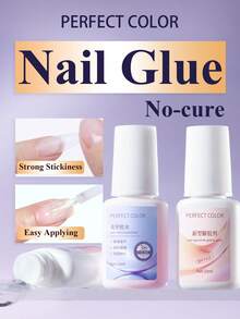 Super Strong Nail Glue Gel 10ml – Air-Dries In 5-10 Seconds, No UV Lamp Needed, Waterproof & Long-Lasting For Press-On Nails Recommend PERFECT COLOR - 10ml - 查看 10