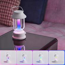 Lámpara de estilo retro de triple modo (luz de vela/luz de luna/RGB) - Luz de escritorio y colgante convertible con diseño industrial minimalista. Recargable, regulable, estructura de metal elegante, diseñada para crear un ambiente versátil en dormitorio, cafetería o entorno de camping. - Luz de manija Miguang - Ver 4