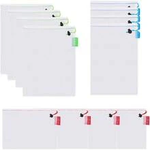 ¡Recomendado12PCS Bolsa de Malla Reutilizable para Almacenar Frutas, Bolsa de Malla Lavable para Fruta y Verduras, Bolsa de Malla Ecológica Ideal para Guardar Frutas, Verduras, Juguetes y la Compras¡Top de Temporada - B-15 - Ver 8